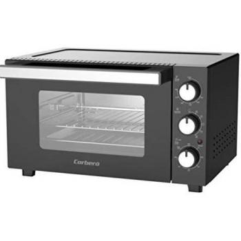 Corberó CHSG2030B Horno Sobremesa 30 litros, Color Negro, Potencia 1500 W, Función Convección, Rustepollos, Control Manual, Temporizador 90 Min, Doble Cristal, Parrilla Cromada, 2 Bandejas
