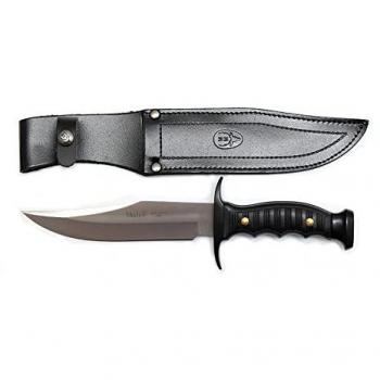 Cuchillo de caza Muela Mountain 7181, cachas y zamak negro, 300 gramos + tarjeta multiusos de regalo