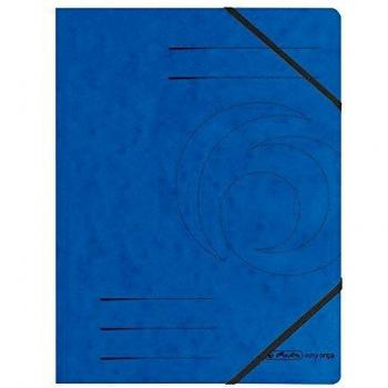 Carpeta Esquinera Herlitz Easyorga A4, Cartón, Azul 355g