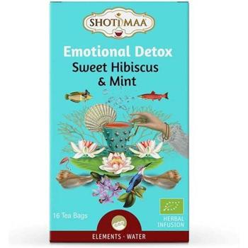 Infusión de hibisco dulce y menta Shoti Maa - Emotional Detox, 16 bolsitas infusoras de 2g