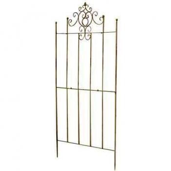Valla Metálica para Plantas Trepadoras Paula - Color Crema Antiguo, Dimensiones: 170 x 85 cm, Diámetro de la Barra: 1.5 cm