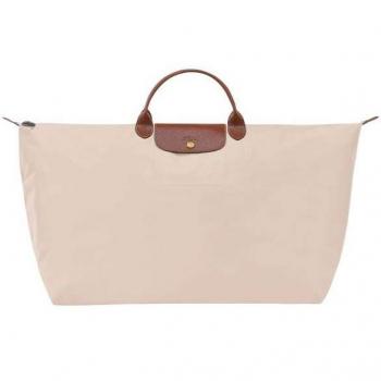 Longchamp Le Pliage Medium Nylon Travel Tote Bag with Snap and Zipper Closure
