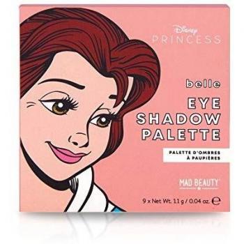 MAD Beauty Paleta de Sombras de Ojos Princesa Bella, Disney Pop Princess Mini Eyeshadow Palette Belle, Multicolor