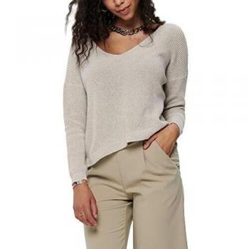 Only Women's Brynn Pullover Reversible Beige in Size X-Large