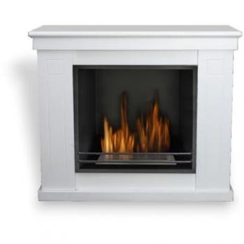 Camino a Bioetanolo Raffaello 3 kW en MDF Blanco con Capacidad de 1,7 L