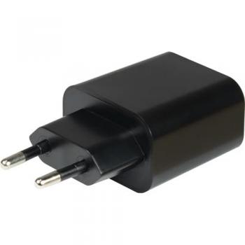 Inter-Tech PD-2020 20W Fast Charging AC USB Charger for Smartphones - Black