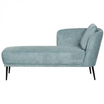 Chaise Longue Retro Azul de Tela con Cojín Lado Derecho Artheze