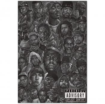 Póster Hip Hop All Star - Lámima decorativa oficial de Grupo Erik con licencia, diseño Hip Hop