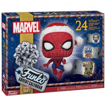 Calendario de Adviento Marvel 2022 - Funko, incluye 24 figuras coleccionables de personajes del universo Marvel, diseño temático navideño, tamaño compacto ideal para exhibición y colección