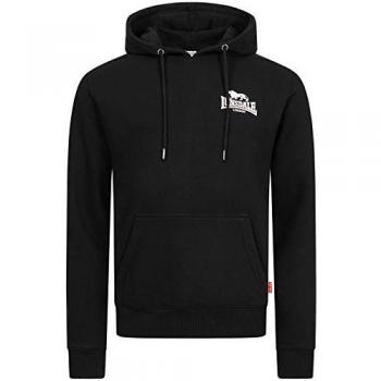 Sudadera con Capucha Lonsdale Claughton Negra 3XL Hombre