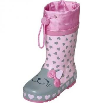 Playshoes Pink Cat Baby Rain Boots
