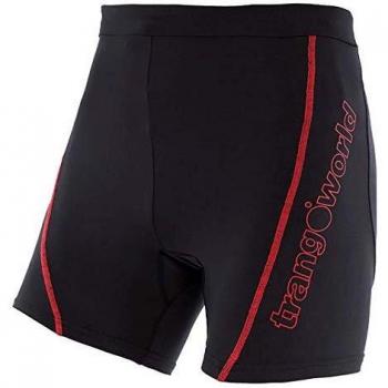 Trangoworld Quiros Pant. Corto, Hombre, Negro/Rojo, S