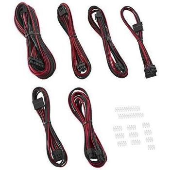 CableMod C-Series Rmi, RMX ModFlex Essentials Cable Kit - Negro/Rojo
