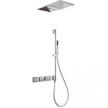 Tres Block System Kit de Ducha Termostático Empotrado Block System con