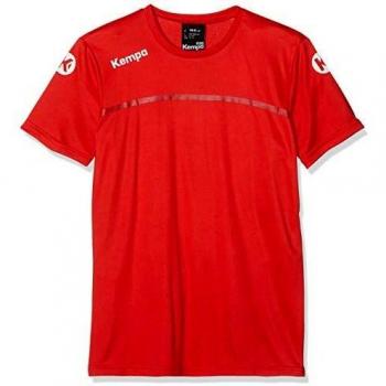 Kempa Emotion 2.0 Poly Shirt Camiseta de Juego, Hombre, Rojo/Rojo Chili, 128