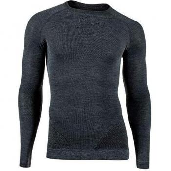 UYN Camiseta Interior para Hombre Man Fusyon Cashmere UW LG_SL, Hombre, Camiseta, U100117J247XXL, Gris Rock/Negro, XX-Large