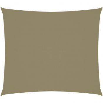 Toldo de vela rectangular tela oxford beige 2x2.5 m