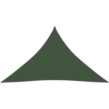 Toldo de vela verde oscuro HDPE 160 g/m² 3x3x4,2 m
