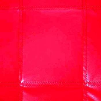 vidaXL Diván de masaje con almohada de cuero sintético color vino tinto