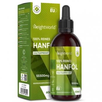 Aceite De Cáñamo - Extracto de Semilla de Cáñamo Prensado en Frío 2000mg - 60 ml