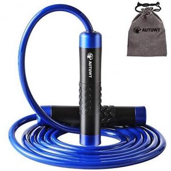 Cuerda de Saltar Pesada 1 LB,Boxeo,Dobles Unders Al Aire Libre MMA Boxeo Formación,Longitud Ajustable y Rodamientos Ligeros, Ideal para Saltos Dobles