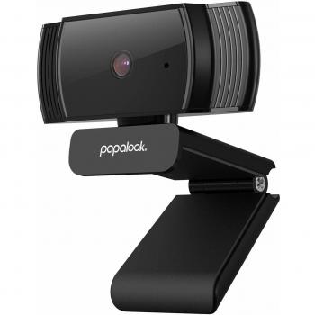 papalook AutoFocus Webcam 1080P con Microfono para PC, AF925 USB Cámara Web Enfoque Automático para Streaming en Vivo, CAM Compatible con Zoom/Skype/Teams, Mac/Portátil/Computadora/Ordenador - Negro