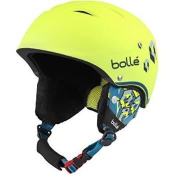 bollé 31471 Cascos de Esquí, Unisex niños, Neon Yellow Blocks Matte, 53-58 cm