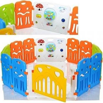 LCP Kids Corral L Parque de juegos infantil con gran elemento con integrados Juguetes / bebé barrera de seguridad - EN 71 certificado