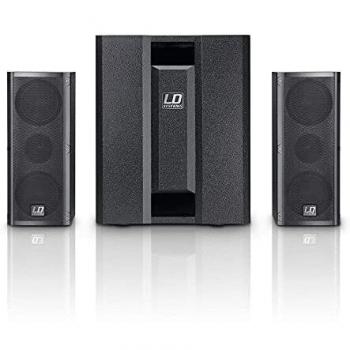 LD Systems DAVE 8 ROADIE Portable 2.1 PA System with 3-Channel Mixer and 350W Amplification