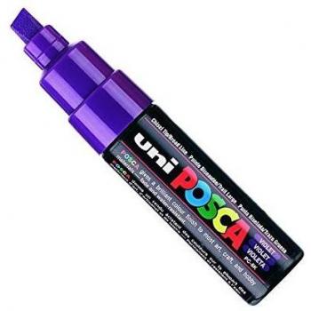 Rotulador Uni Posca PC-8K Metallic Punta Gruesa Biselada Color Violeta