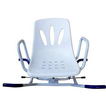 Silla de Baño Giratoria Lago con Reposabrazos, Respaldo Anatómico y Rotación de 360º Mobiclinic