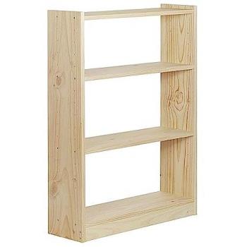 Estantería Gala 4 baldas de madera maciza de pino, 79.6 cm, color beige