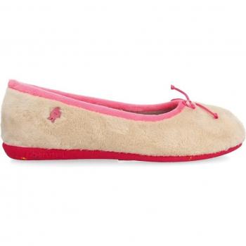 Hot Potatoes - Zapatillas de Casa Cerradas Tipo Bailarina Beige Suave y Cómodas