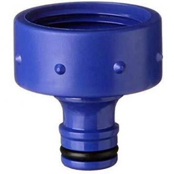 Tatay Racor de Grifo Hembra 1 pulgadas Top Line, Conector Universal, Protección Solar, Fácil Instalación, Azul