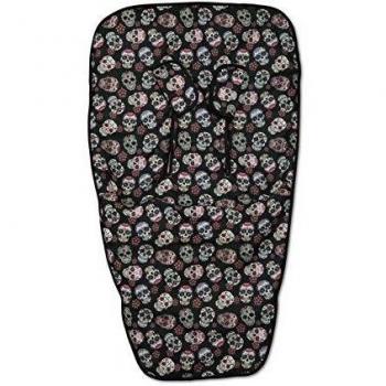 Babyline Lovely Skull - Colchoneta para silla, unisex, color negro