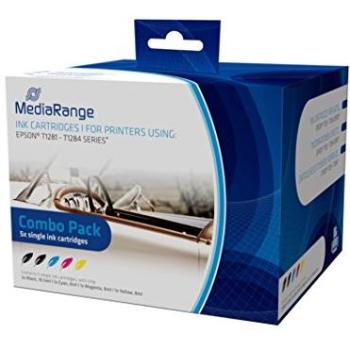 MediaRange MRET128 Cartucho de Tinta Foto Negro, Fotos Cian, Foto Magenta, Photo Yellow Multipack 5 Pieza