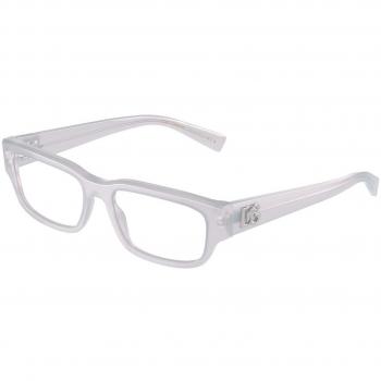 Dolce & Gabbana DG3381 3420 Gafas Recetadas para Hombre Blancas, Armazones para Hombre Blancas, 55 Lentes Recetados Para Hombre Blancos