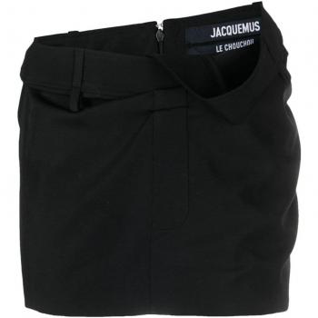 Jacquemus Women's Bahia Mini Skirt in Black | Size 40 | 233SK0361333BLACK