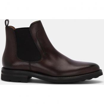 Botines de hombre Lottusse Premium de piel de vacuno moka crust anilin embossy