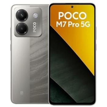 Smartphone POCO M7 Pro 5G Plata 8GB RAM + 256GB Almacenamiento, Dual SIM, Cámara de 50MP, Batería de 5110mAh, Carga Rápida de 45