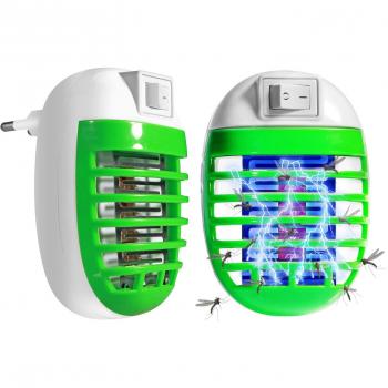 Eléctrico Repelente Mosquito Tropical, Mata Mosquitos Electrico, Anti Mosquitos Killer, FishOaky 2 Pack UV Lámpara Antimosquitos para Mosquitos para los Hogares, Patios, Jardines, Oficinas, Tiendas