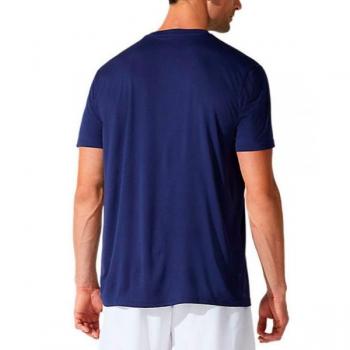 Camiseta Asics Court M Spiral, tipo: camiseta deportiva, características: diseño en espiral, color azul, material transpirable, corte cómodo para mayor libertad de movimiento