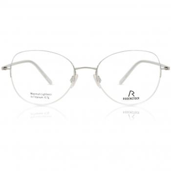 Rodenstock R7098 B Armazones para Mujer Plateadas, Lentes Recetadas Para Mujer Silver, Gafas Recetadas para Mujer Plateadas