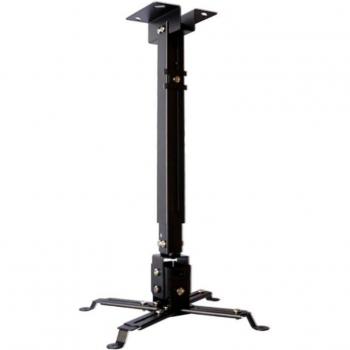 Soporte de proyector universal negro ajustable telescópico para techo y pared
