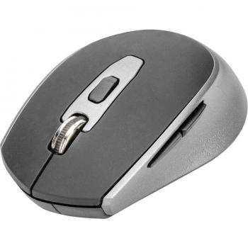 Mouse Óptica Inalámbrica DIGITUS, 6 Botones, 1600 dpi, 2.4 GHz, Negro/Grey