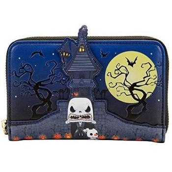Cartera Multicolor Jack Skellington Pesadilla Antes de Navidad Disney con Cremallera