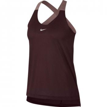 Nike Elastika Camiseta sin Mangas L Sin Mangas Cuello Redondo Poliéster Borgoña - Camisas y Camisetas
