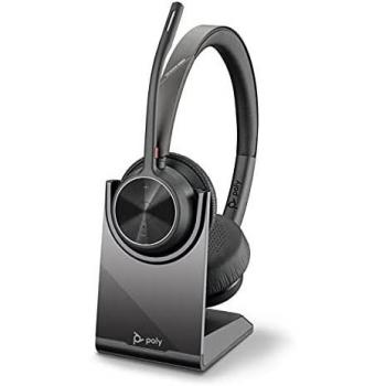 Poly Voyager 4320 UC Wireless Headset with Charge Stand USB-A Black