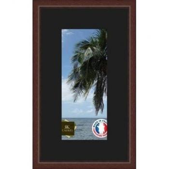 Marco de fotos para pared, 14 x 14 x 32 x 32 cm, marco plateado moderno, 2,3 cm de longitud, de madera, madera, Marron-38, Passe-Partout Noir