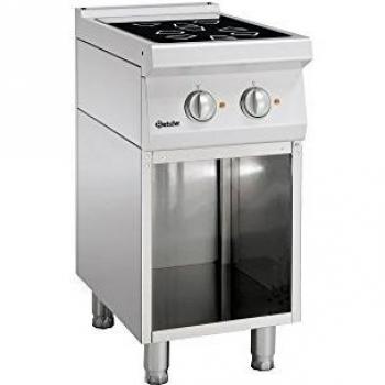 Cocina Cerámica de 2 Zonas Radiantes con Base Abierta Serie 700 Bartscher
